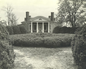 Poplar Forest circa 1943 showing the turnaround entrance